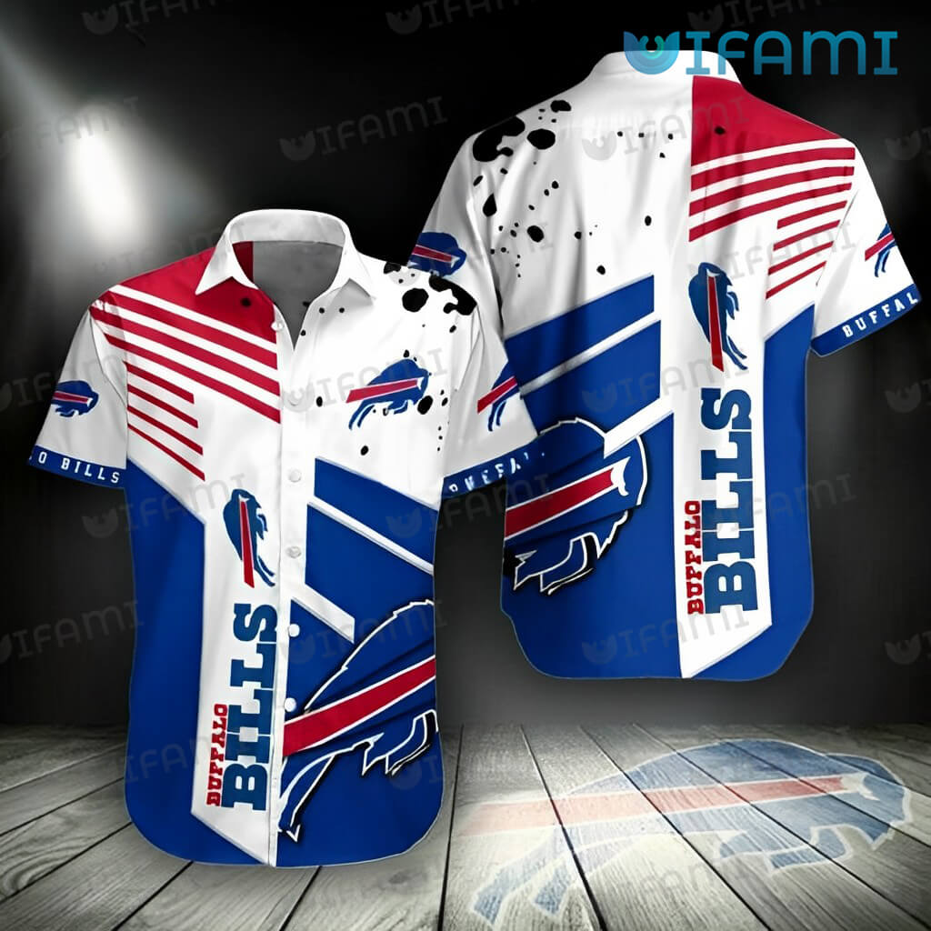 Buffalo Bills Hawaiian Shirt Splatter Pattern Classic Buffalo Bills Gift