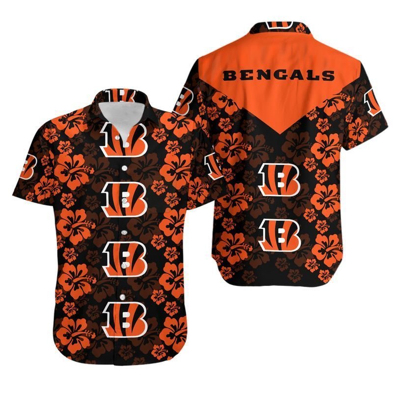 Cincinnati Bengals Flowers Hawaiian Shirt For Fans-1