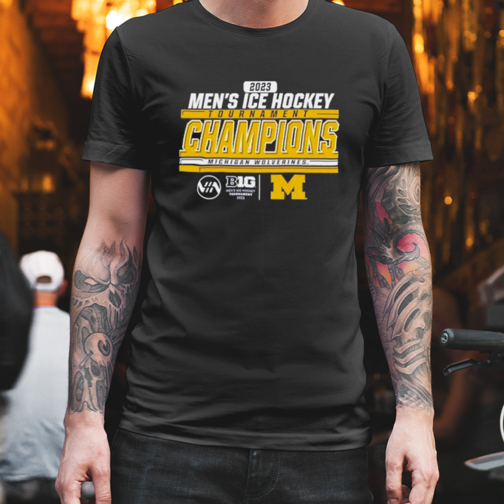 Michigan wolverines blue 84 2023 big ten men’s ice hockey conference tournament champions shirt