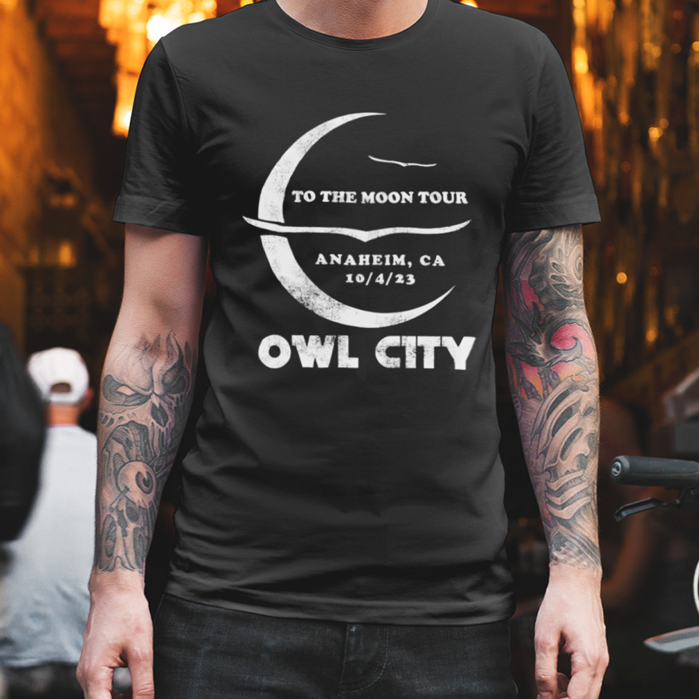 To the moon tour anaheim owl city shirt