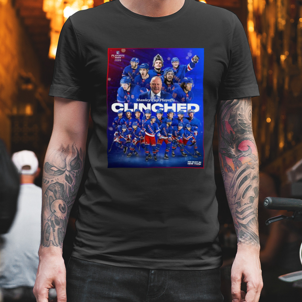 New York Rangers 2023 Stanley Cup Playoffs Clinched T-shirt