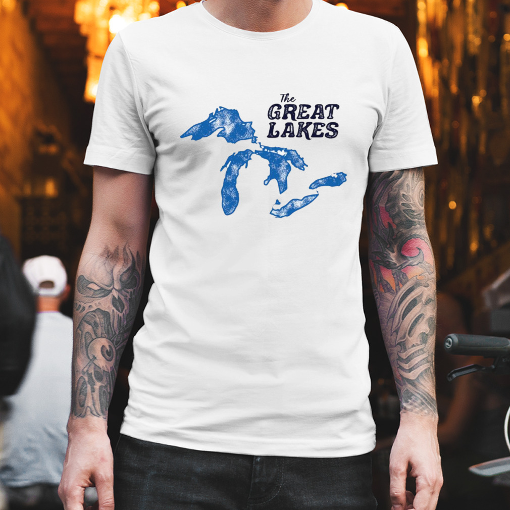 The great lakes map shirt