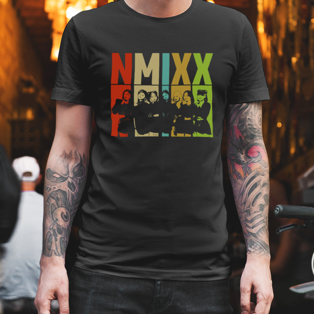 Colorful Retro Silhouette Nmixx Band shirt