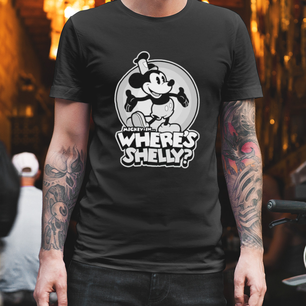 Mickey in Where’s Shelly shirt