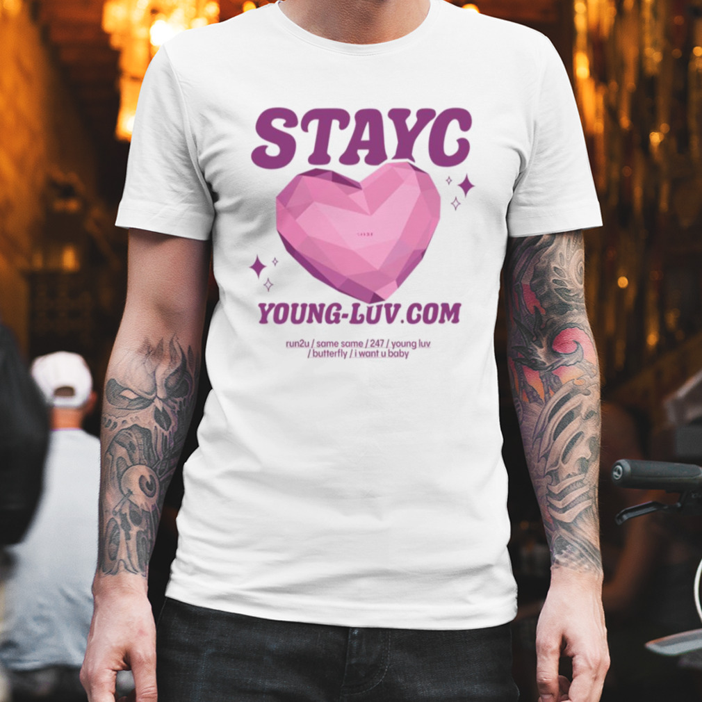 Stayc’s Young Luv Pink Heart shirt
