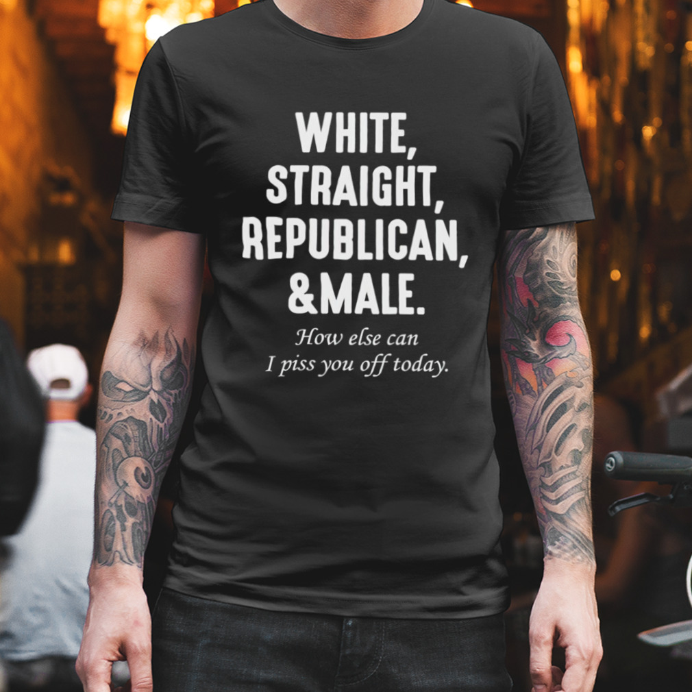 White Straight Republican and male MAGA shirt