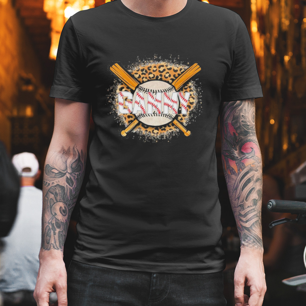 Leopard Baseball Bat Gammy Shirt