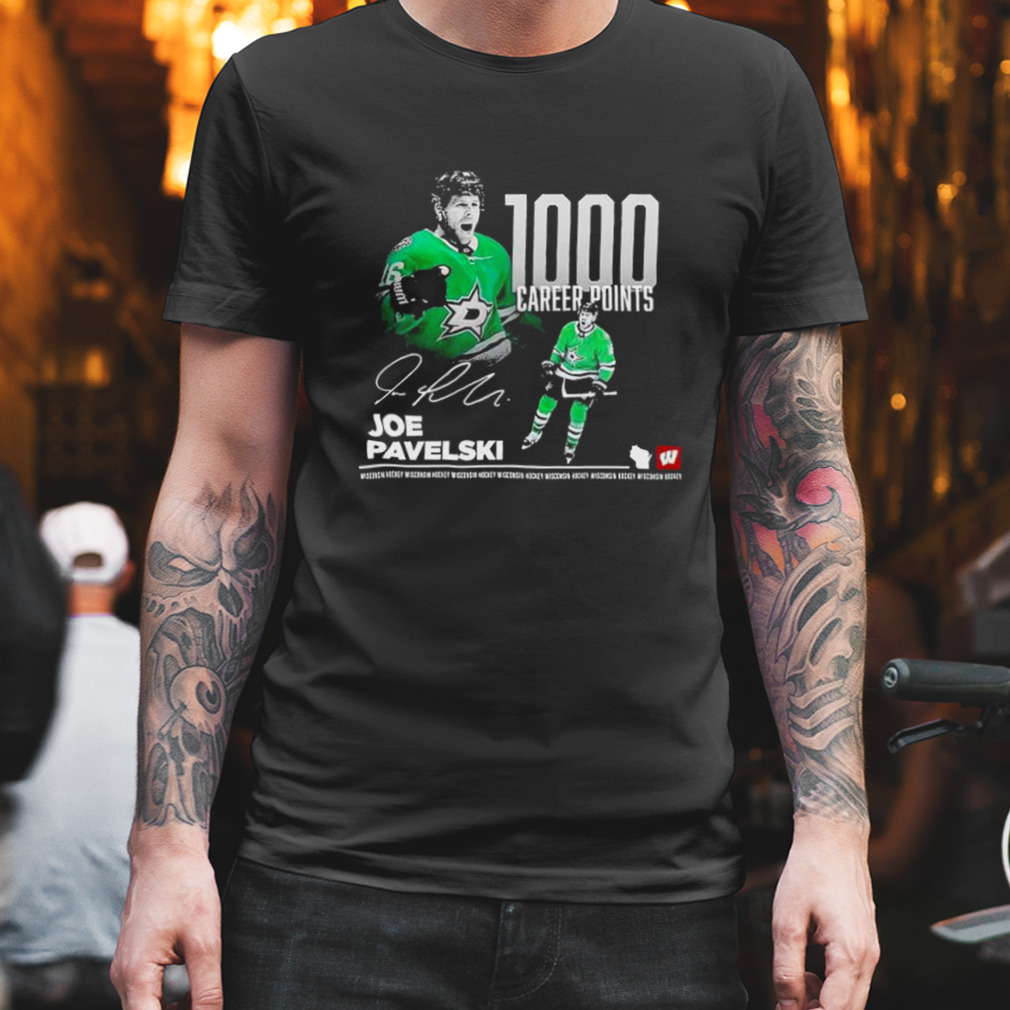 HOT 1000 Career Points Joe Pavelski Dallas Stars Signature T-Shirt