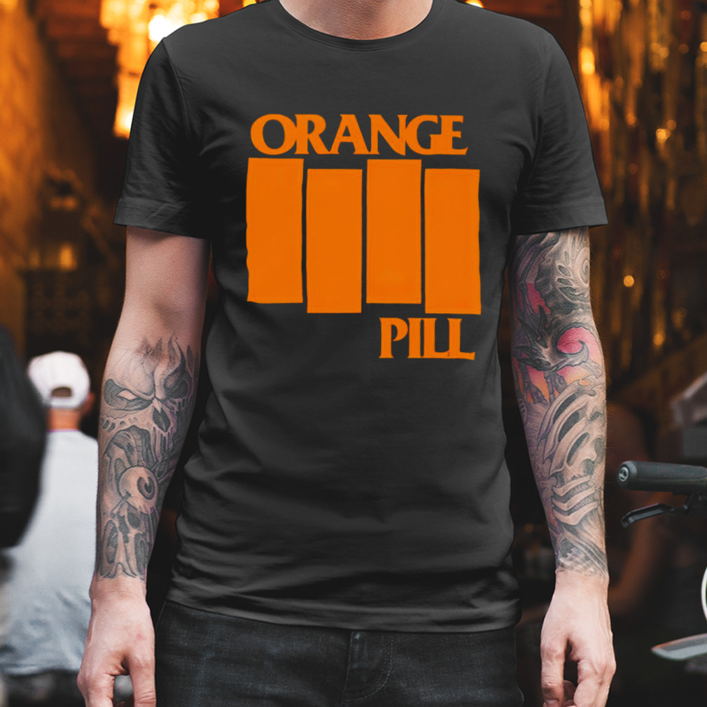 Orange pill flag shirt