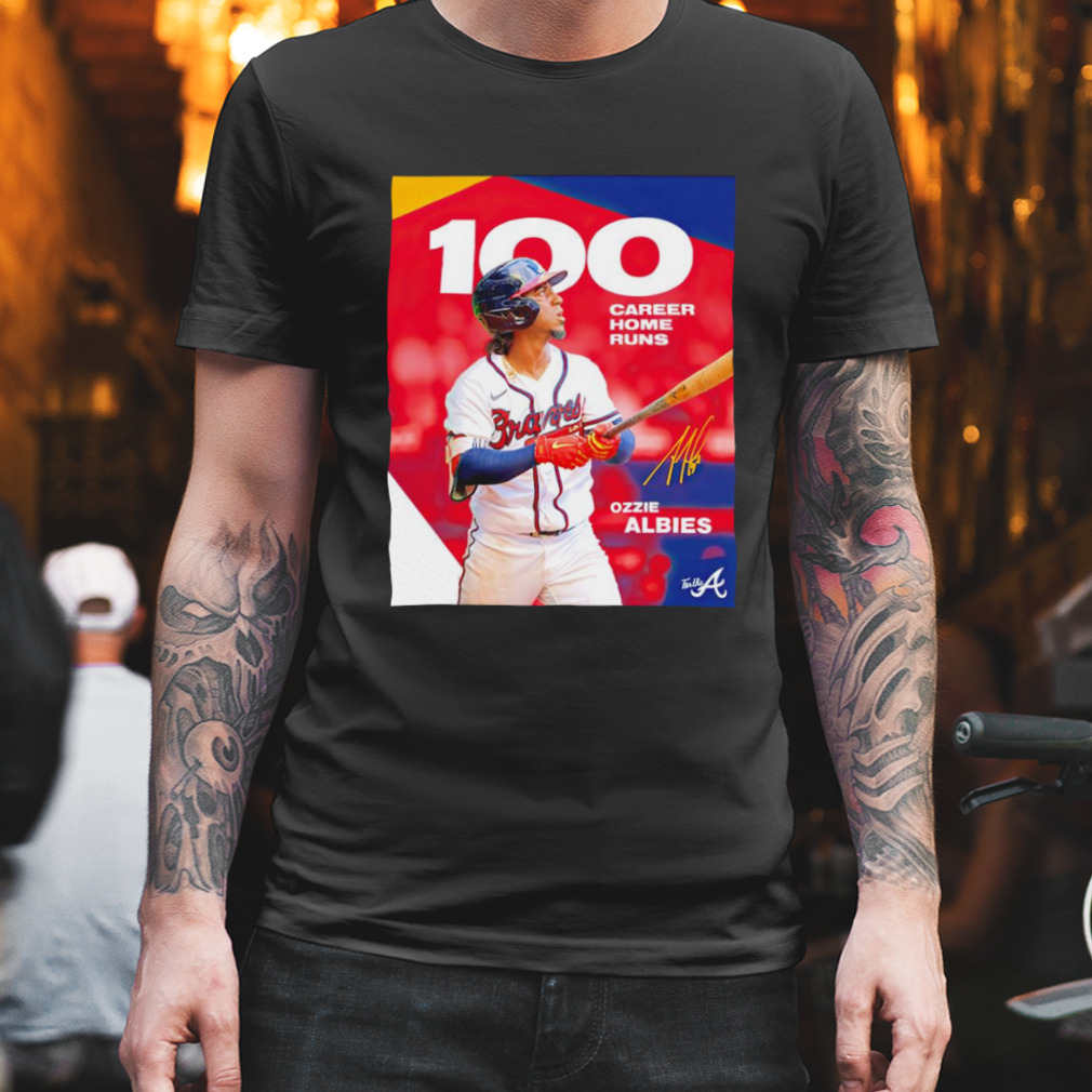 Ozzie Albies 100 career home runs shirt