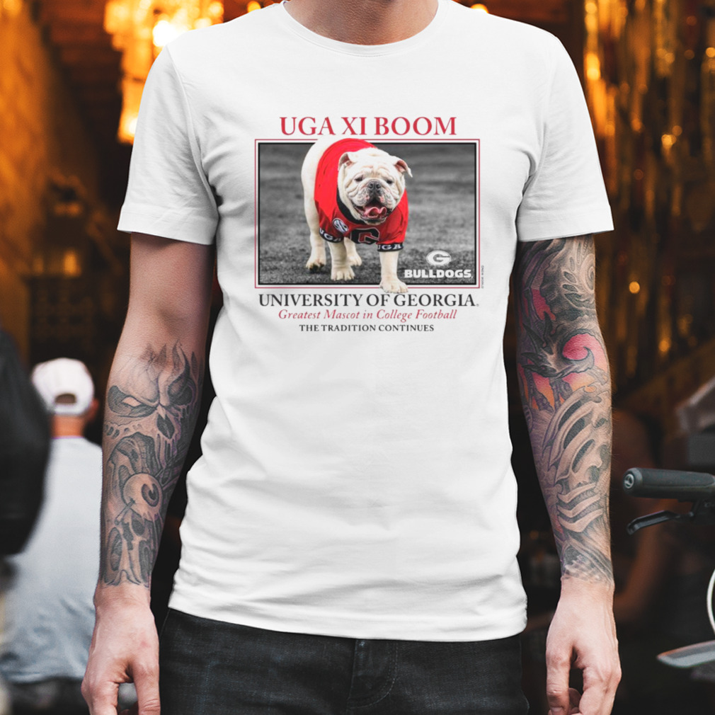 Men's White Georgia Bulldogs UGA XI Boom T-Shirt