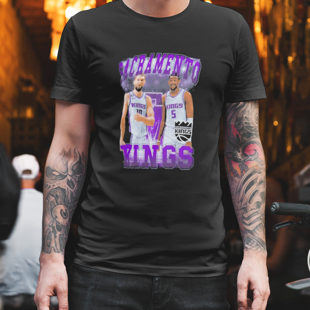 De'Aaron Fox And Domantas Sabonis Sacramento Kings T-Shirt - Ink