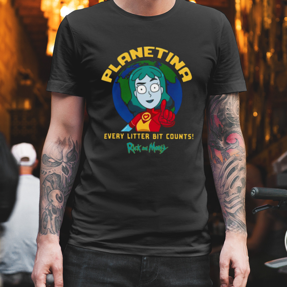 Planetina Every Litter Bit Counts Captain Planet shirt