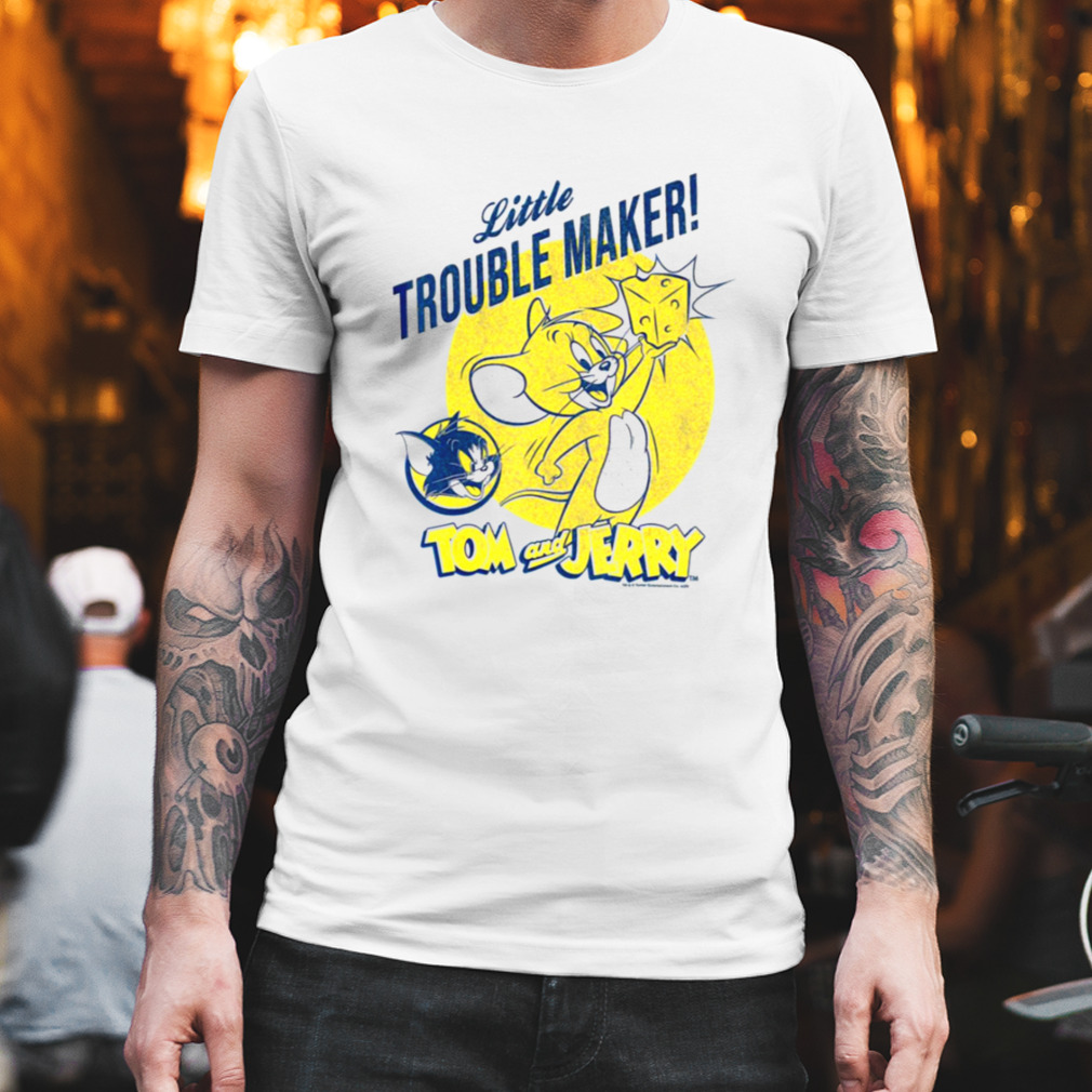 Funny 90s Cartoon Tom And Jerry Little Trouble Maker Portrait shirt
