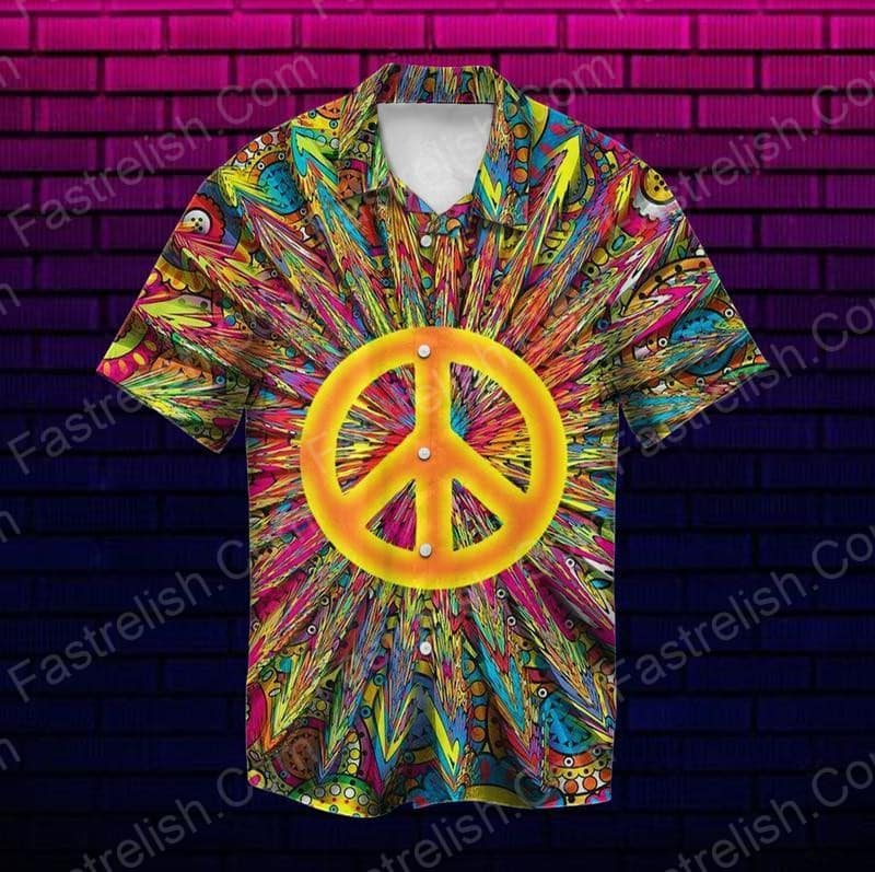 A Peaceful Hippie Aloha Hawaiian Shirts HW4480