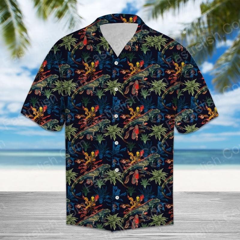 Amazing Iguanas Aloha Hawaiian Shirts
