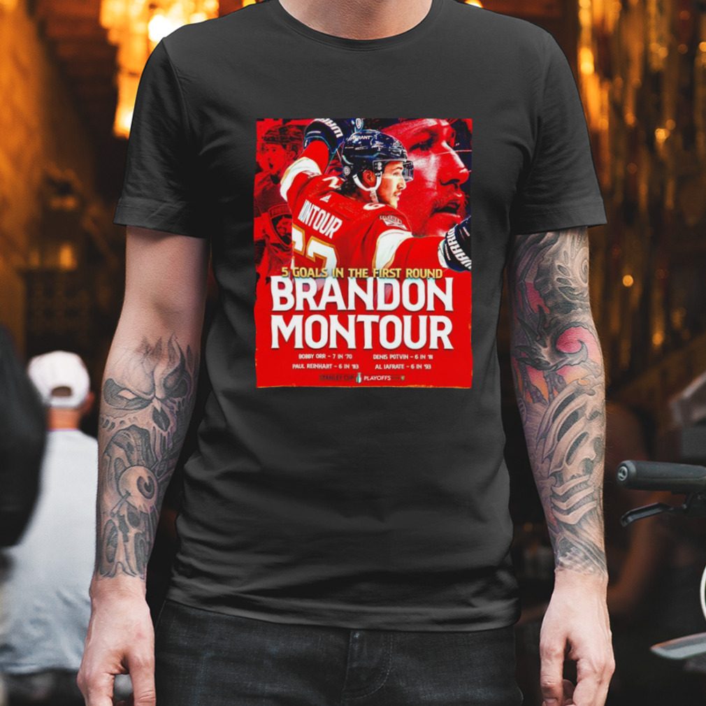 Brandon Montour 5 Goals in the first round shirt