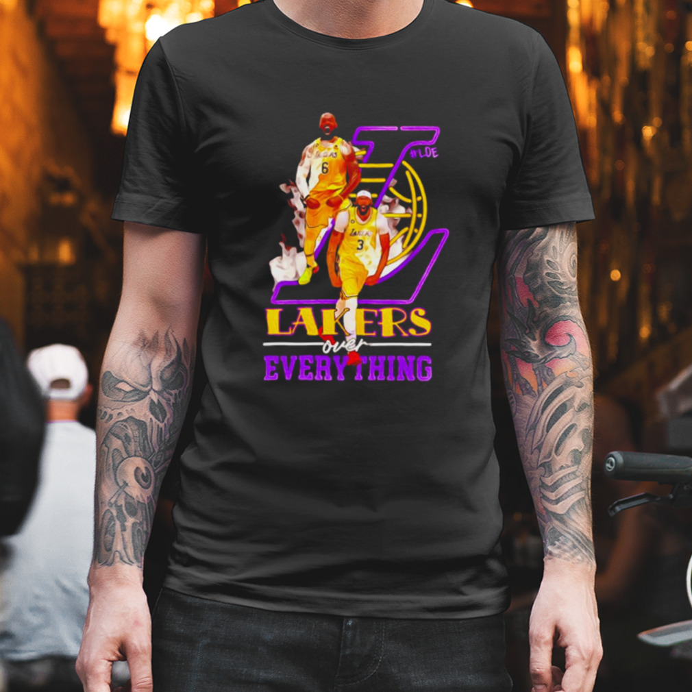 LeBron James and Anthony Davis Los Angeles Lakers over everything shirt