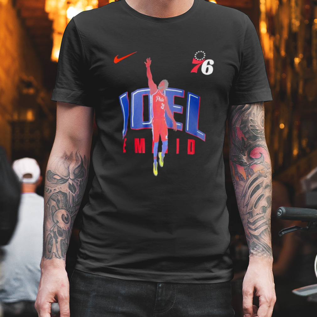 Nike Joel Embiid Black Philadelphia 76ers Hero Performance Shirt