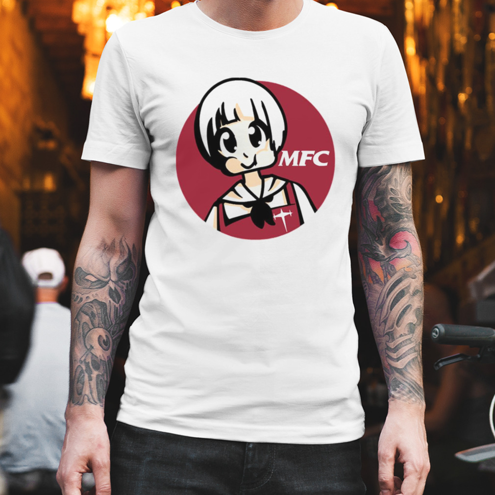 Mfc Kfc Logo Inspired Mako Mankanshoku Kill La Kill Fried Croquettes Modern Circle shirt