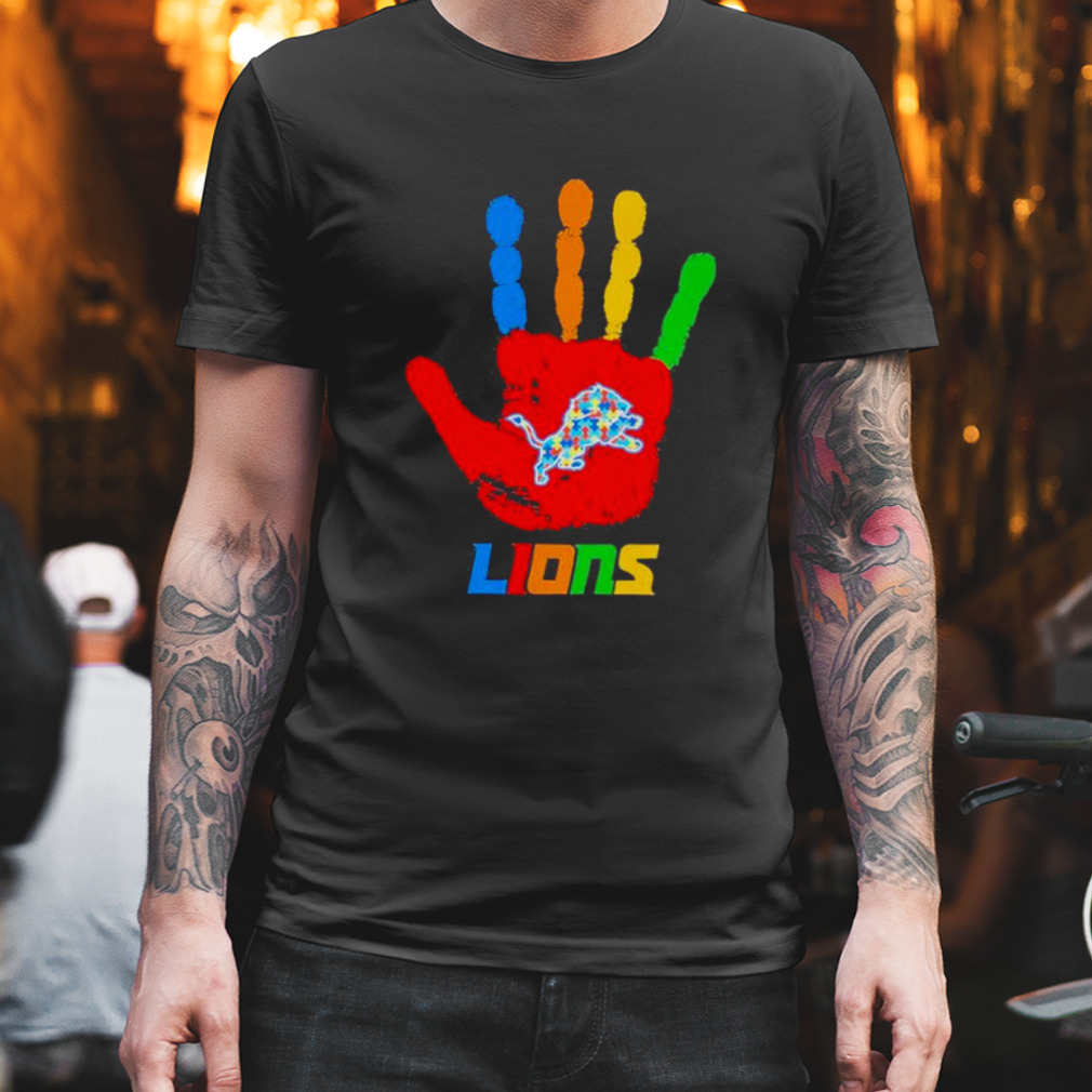 Detroit Lions Hand Autism 2023 NFL shirt