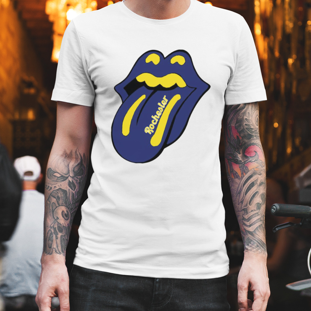 Rochester Lips Yellowjackets Rolling Stones Parody shirt