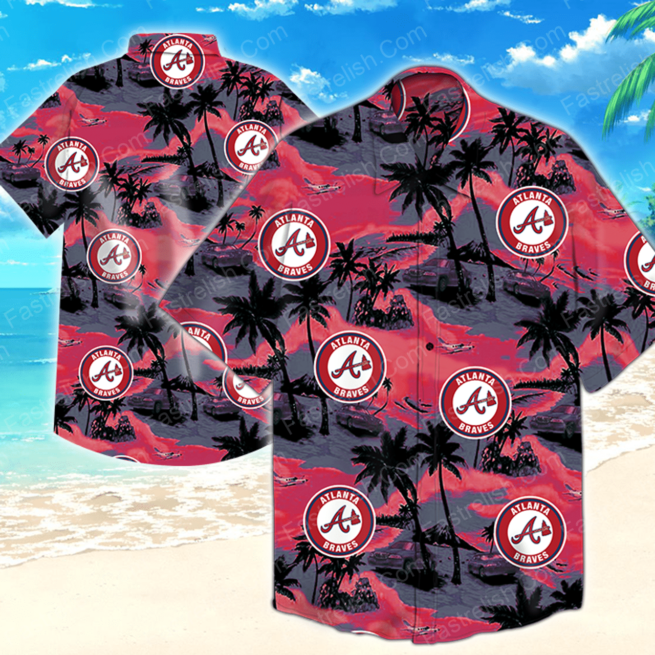 Atlanta Braves Tommy Bahama Hawaiian Shirt
