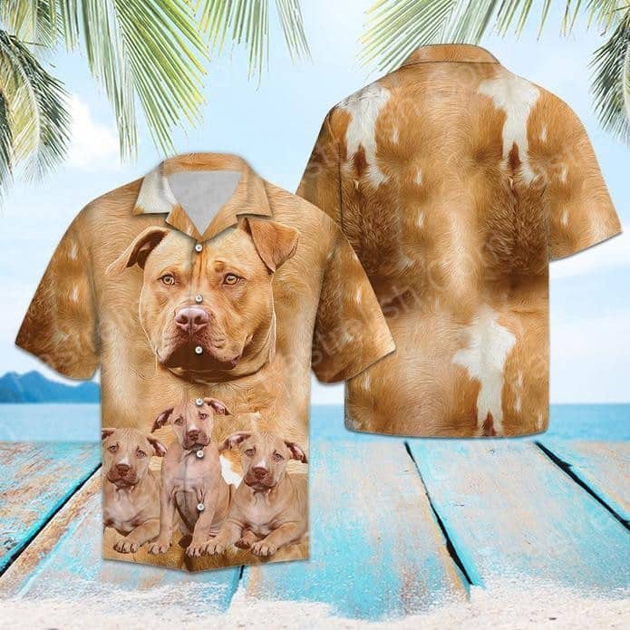 Awesome American Pit Bull Terrier Aloha Hawaiian Shirts HW5878