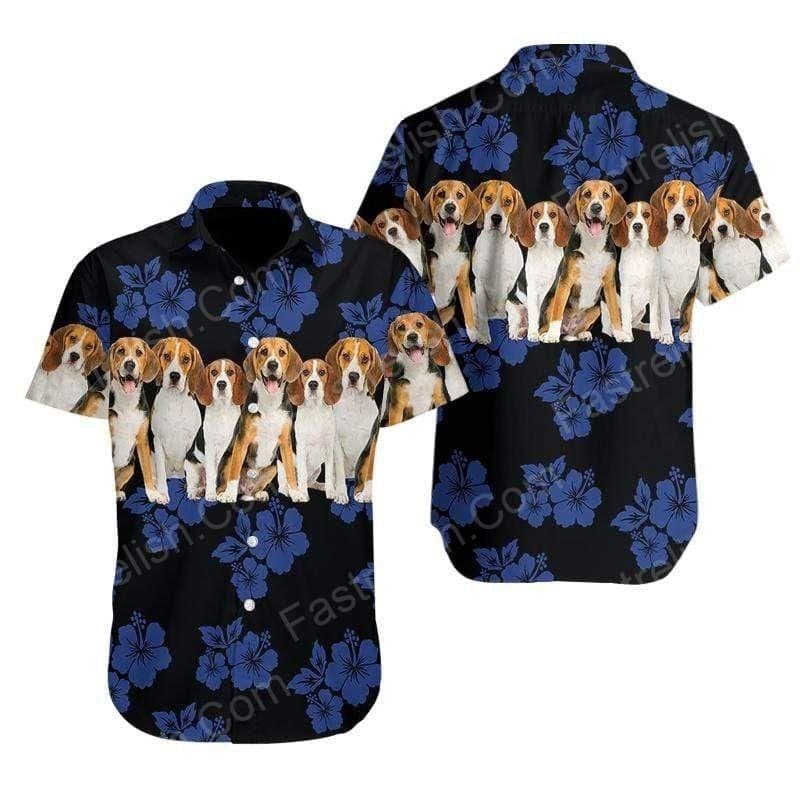 Awesome Beagle Dog Lover Christmas Up Hawaiian Shirt
