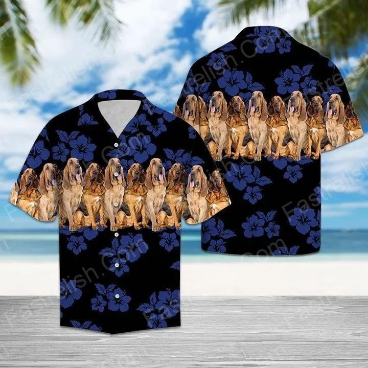 Awesome Bloodhound Aloha Hawaiian Shirts HW1606