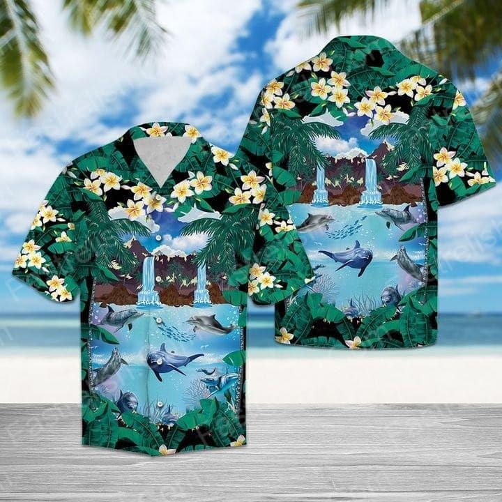Awesome Dolphin Aloha Hawaiian Shirts HW9941