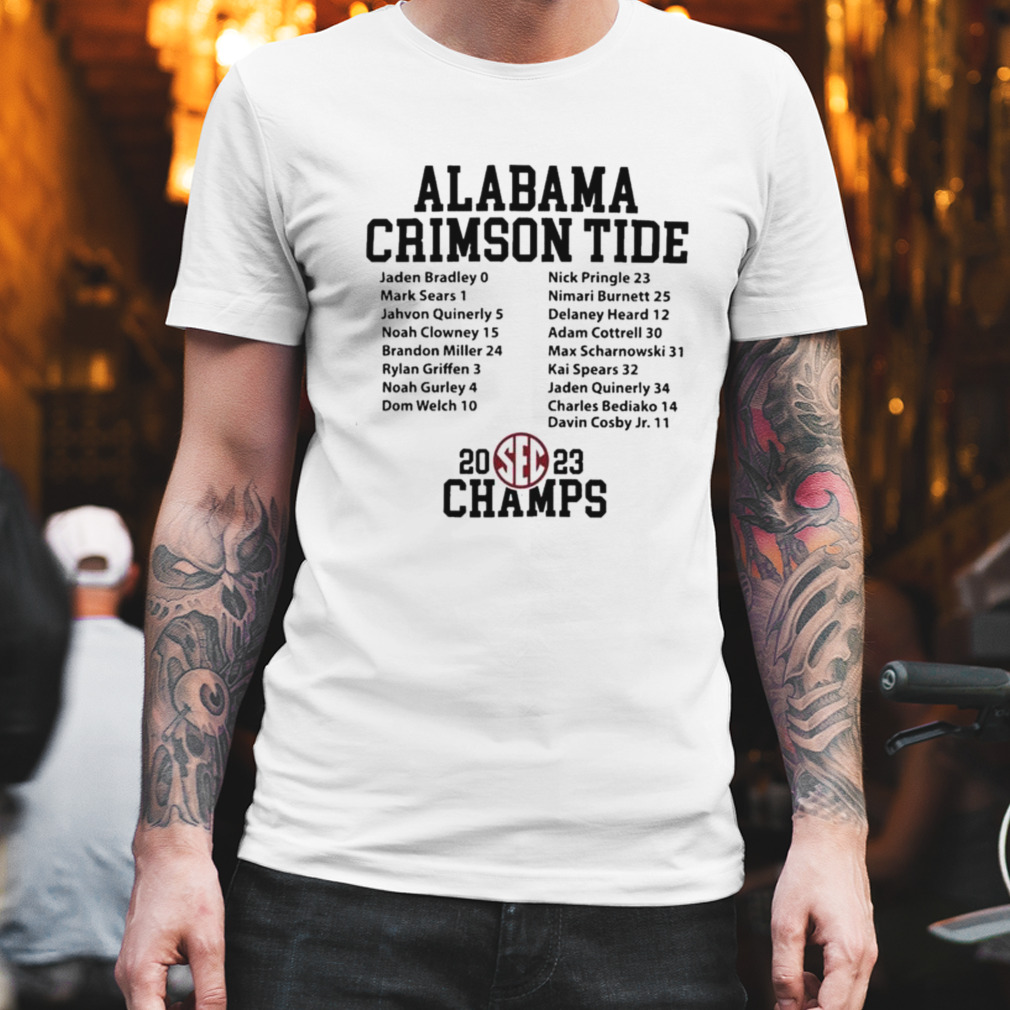 2023 SEC Alabama Champions T-Shirt, Alabama Crimson Tide Champs SEC Shirt