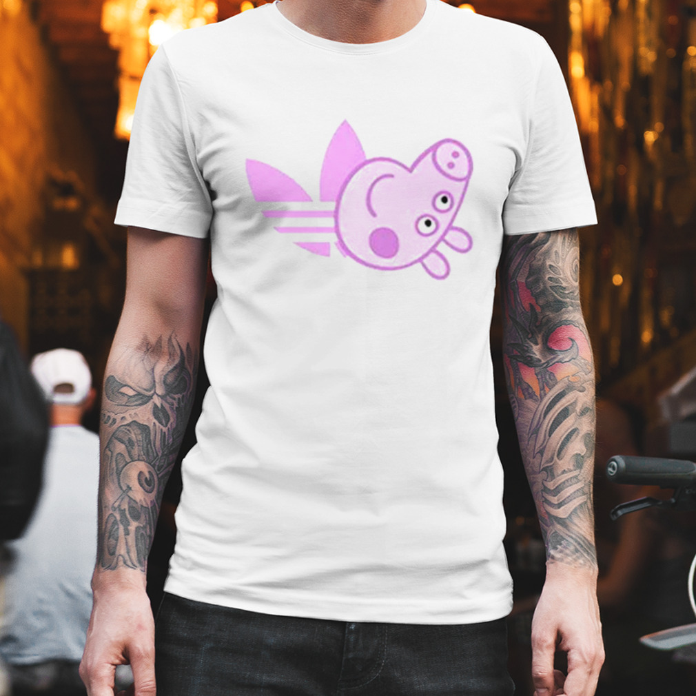 Hjemland Splendor Henholdsvis Peppa Pig X Adidas Pink Logo parody shirt