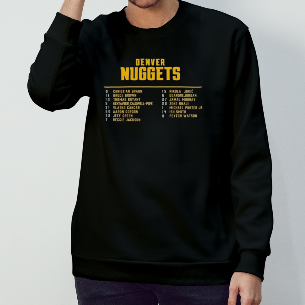 Denver Nuggets Youth 2023 Western Conference Champions Roster Shirt -  Yesweli