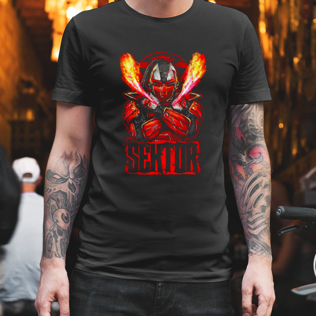 Sektor On Fire Mortal Kombat Art shirt