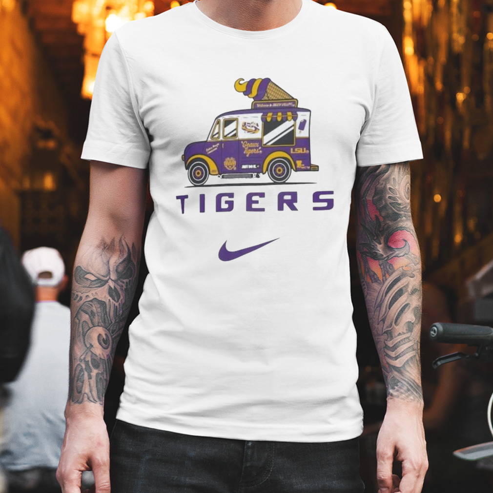 Men’s Nike White LSU Tigers Campus Ice Cream shirt