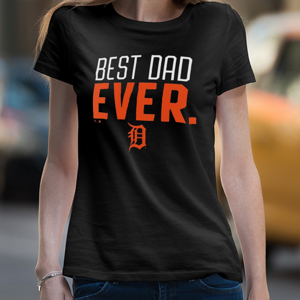 Detroit Tigers Best Dad Ever Logo Father's Day T-Shirt