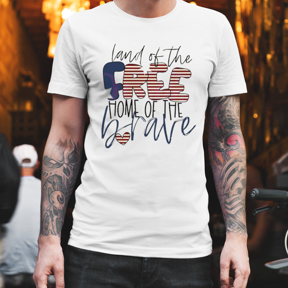 Land Of The Free Home Of The Brave Retro America Shirt