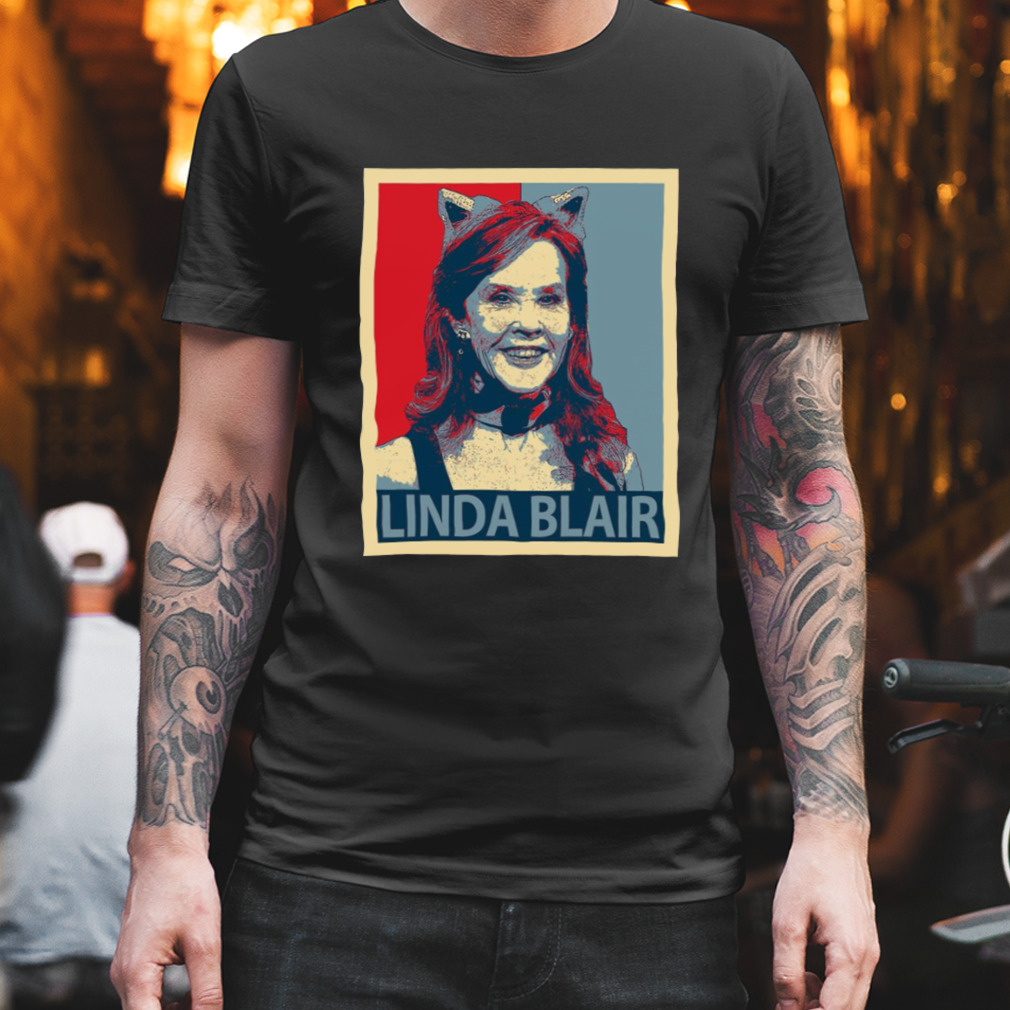 Linda Blair Wearing Cat Ears shirt