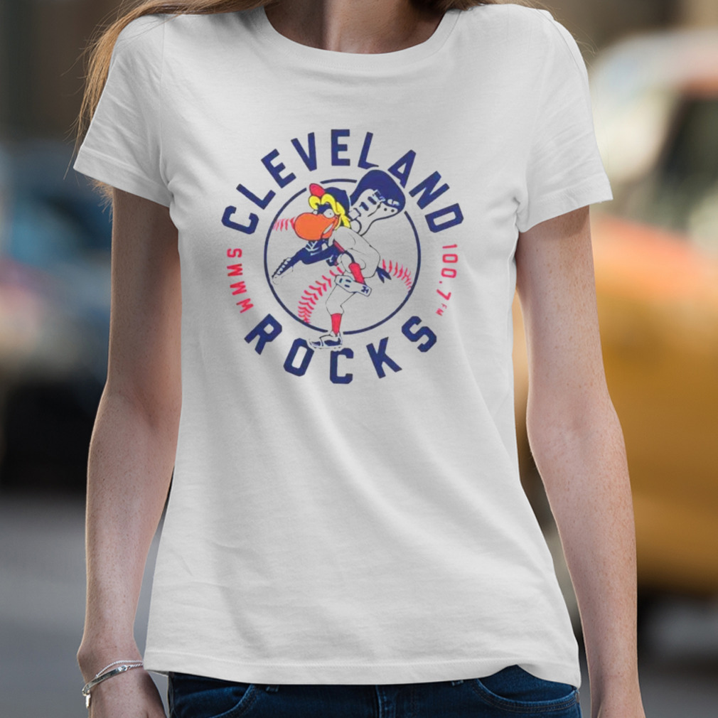 Wmms Cleveland Baseball Rock Mascot Shirt - Peanutstee