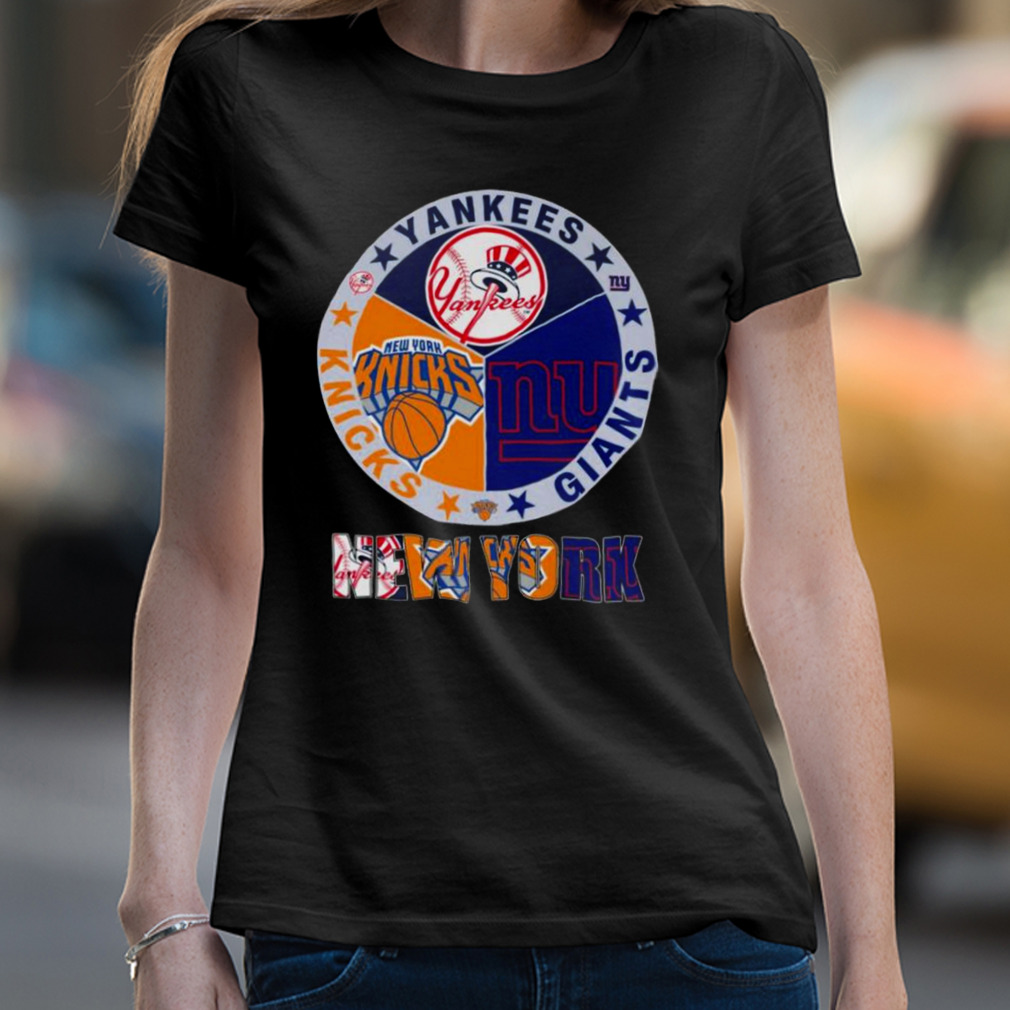 New York Sport Team NY Yankees NY Knicks and NY Giants shirt