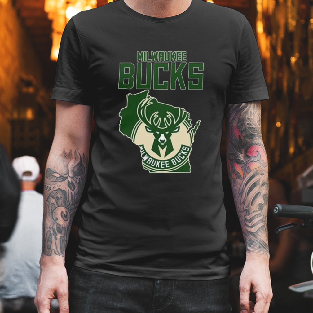 Milwaukee Bucks Map logo T-shirt, hoodie, sweater, long sleeve and