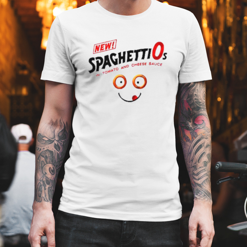New SpaghettiOs in tomato and cheese sauce shirt