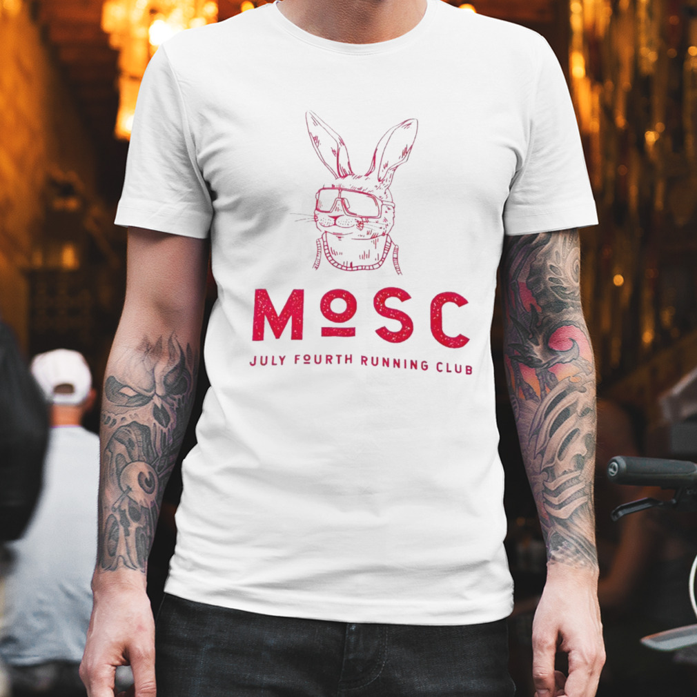 Rabbit Mosc july fourth running club shirt