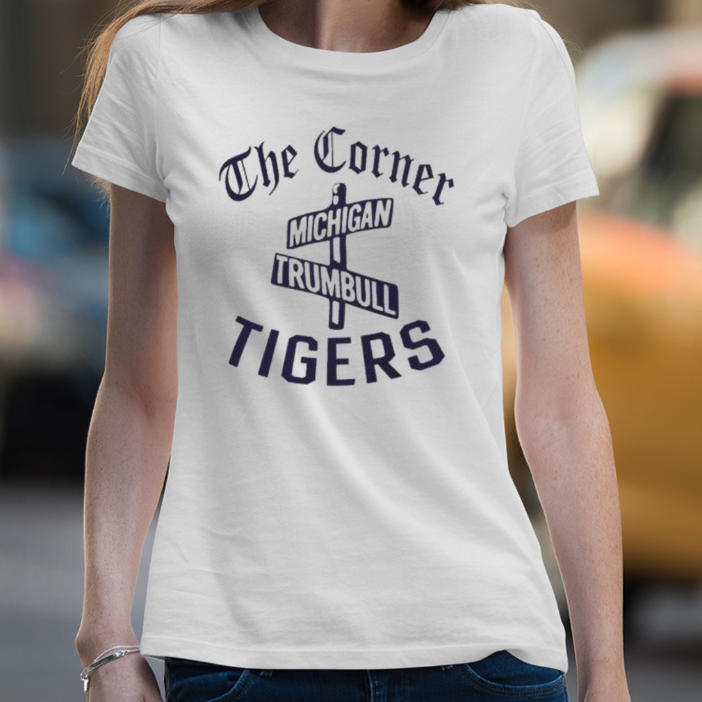 Detroit Tigers Homage The Corner Michigan Trumbull Tri-Blend Shirt