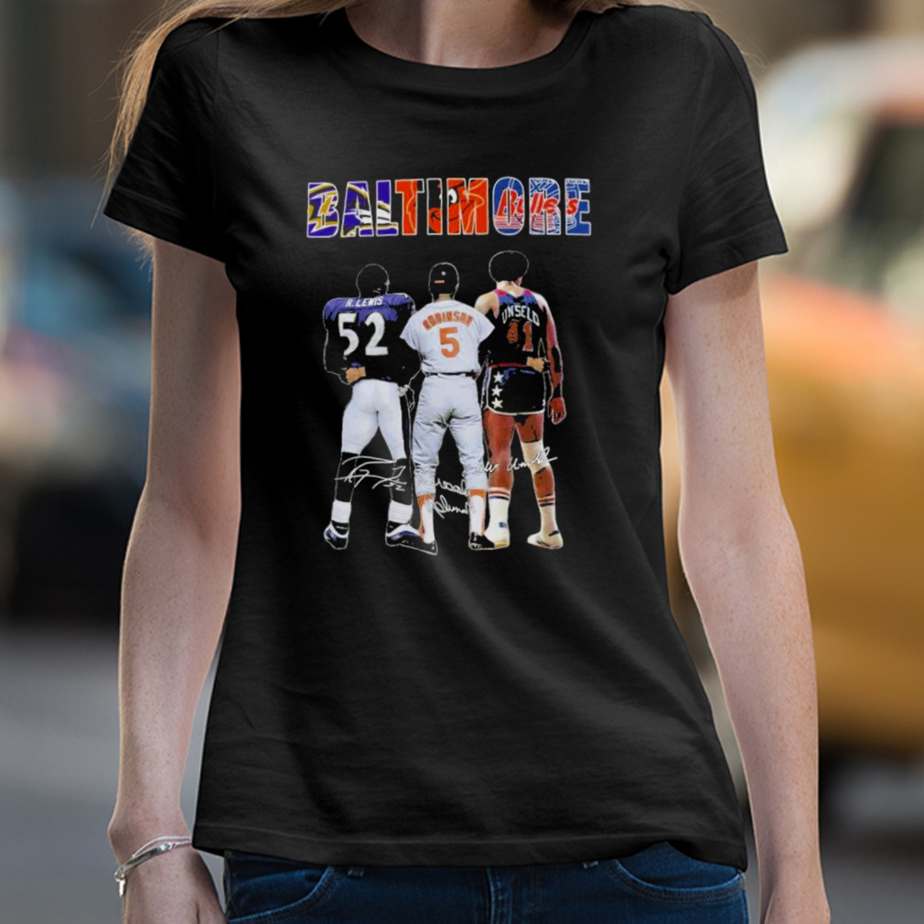 Baltimore Ravens Lewis Orioles Robinson Bullets Unselo T Shirt