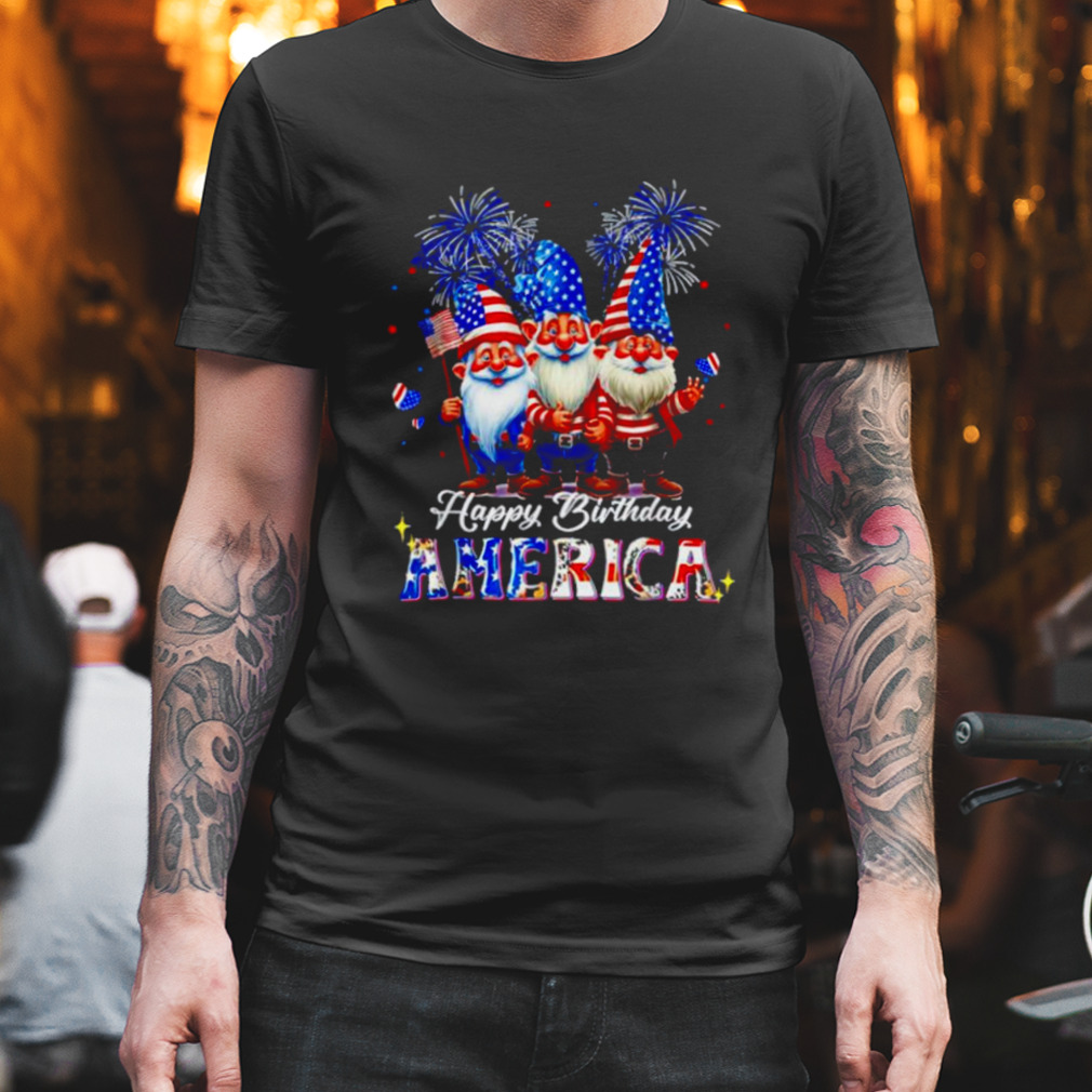 4th Of July 2023 Usa Patriotic Gnomes Happy Birthday America Independent shirt