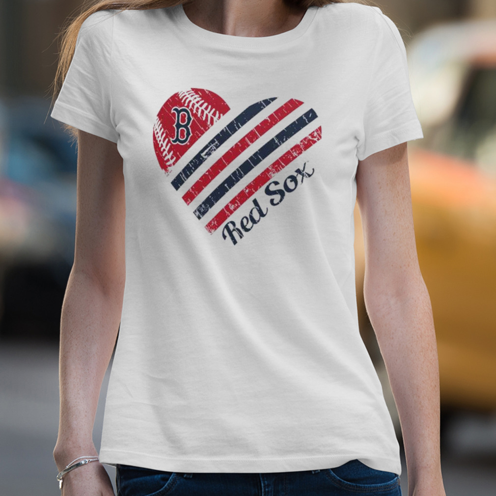 Boston Red Sox G-III 4Her by Carl Banks White Heart T-Shirt