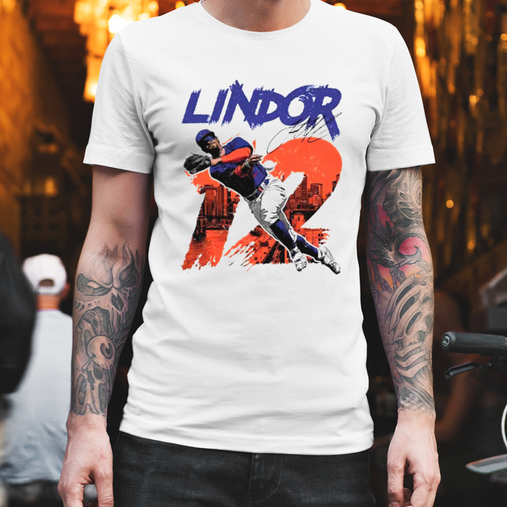 Francisco Lindor New York M Rough signature shirt