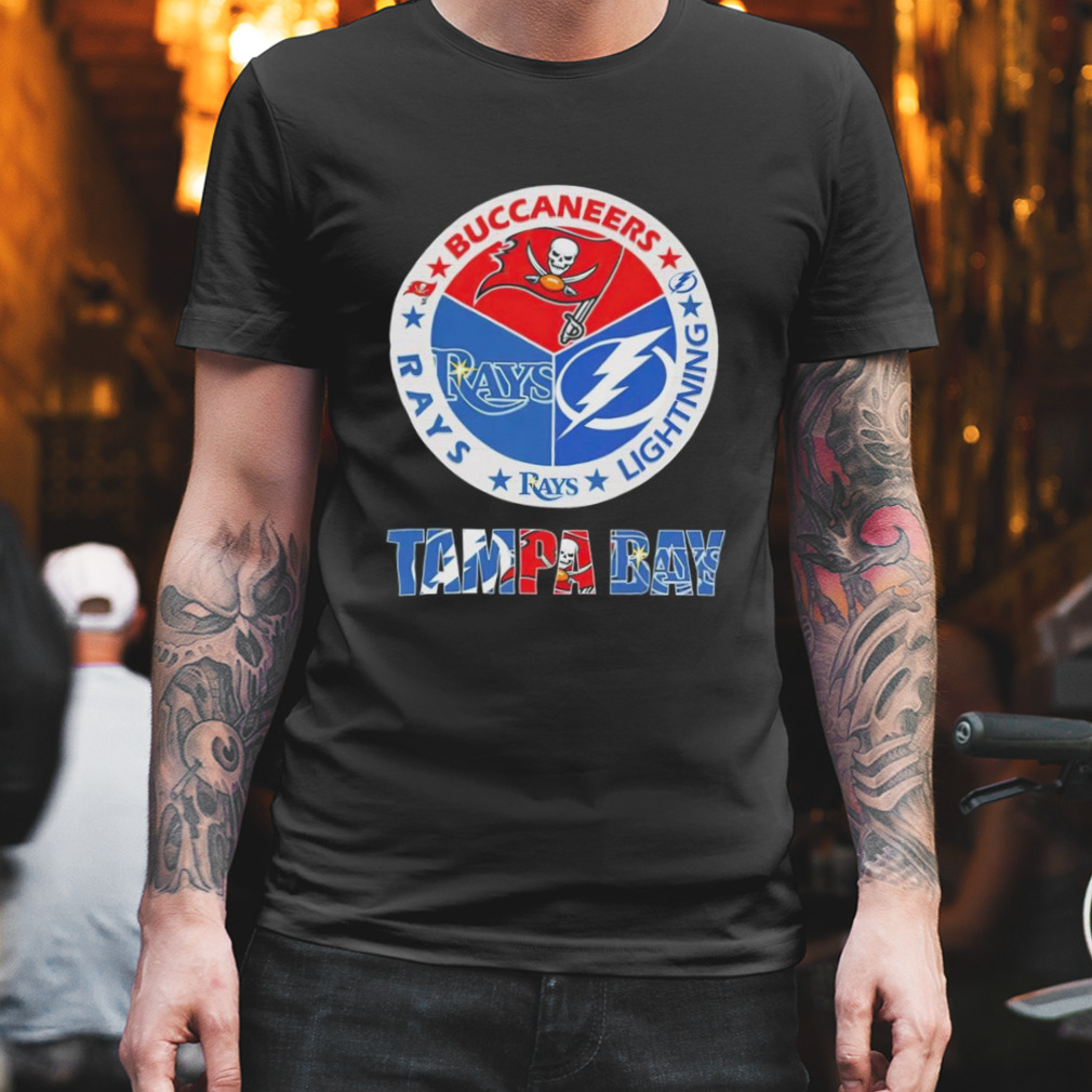 Tampa Bay Rays Buccaneers Lightning Rays logo shirt